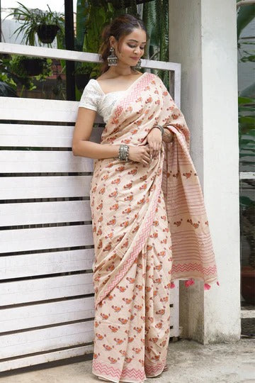 Aruhi Mulmul Cotton Saree