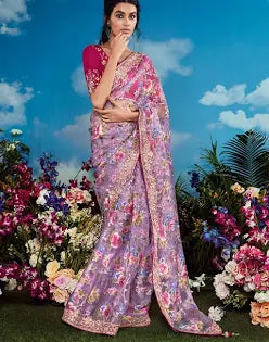 Pink Champagne kanjivaram Mahapar Saree